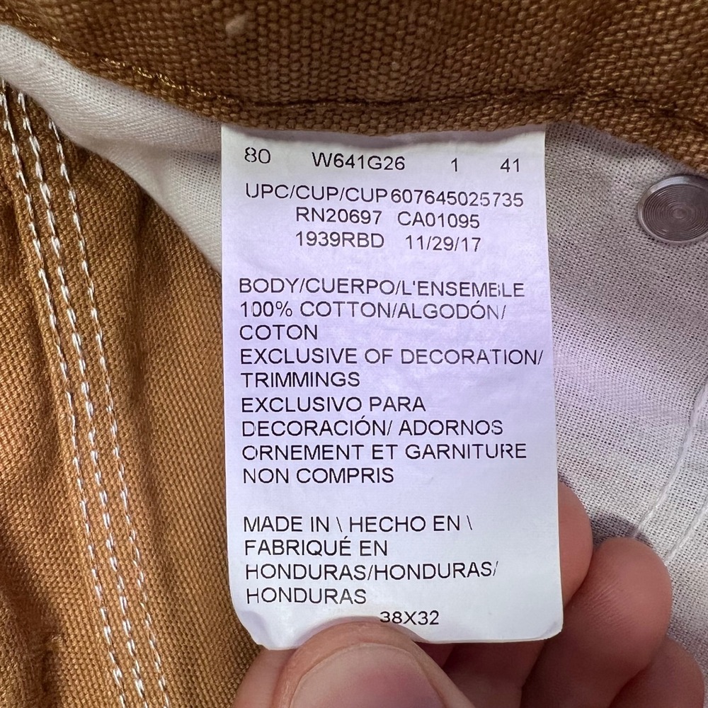 Dickies Carpenter Pants Mens 38x32 Brown Duck Canvas Workwear Utility Rugged Y2K - Picture 4 of 12